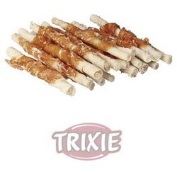 Trixie 30 palos Denta Fun con pollo, 12 cm [ Loropark ]